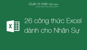 26 công thức EXCEL dành cho nhân sự