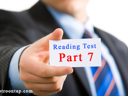 Toeic Test - Thi Thu Toeic Online part 7