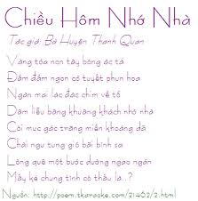 Văn mẫu Về bài thơ Chiều hôm nhớ nhà của bà Huyện Thanh Quan